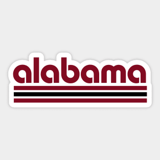 Retro Alabama Stripes Sticker